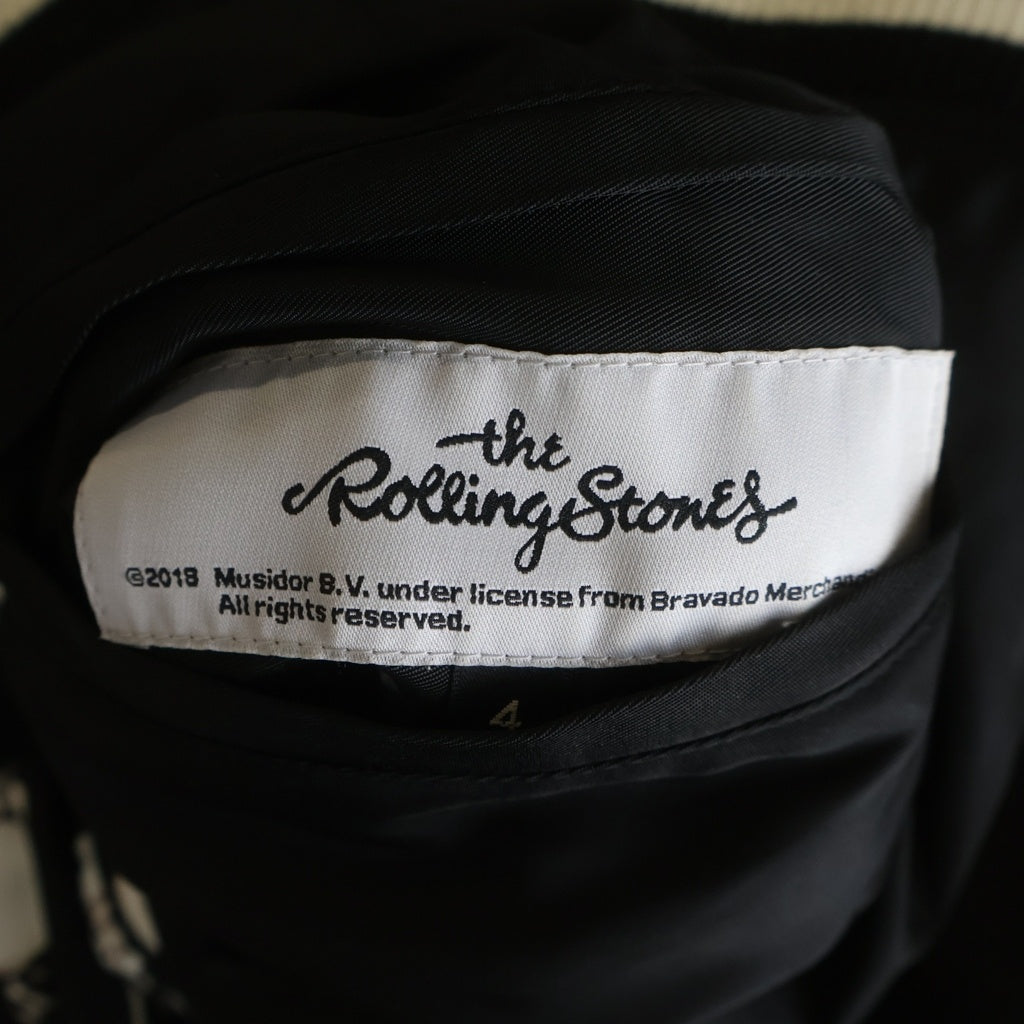 JACKROSE(ジャックローズ) ×The Rolling Stones Reversible Jacket ローリングストーンズ リバーシブルジャケット スカジャン ブラック 270707J