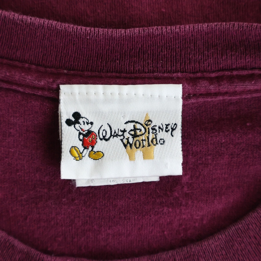 VINTAGE(ヴィンテージ) 90S Disney The Twilight Zone Tower Of Terror T-Shirt ディズニー タワーオブテラー 半袖Tシャツ バーガンディー