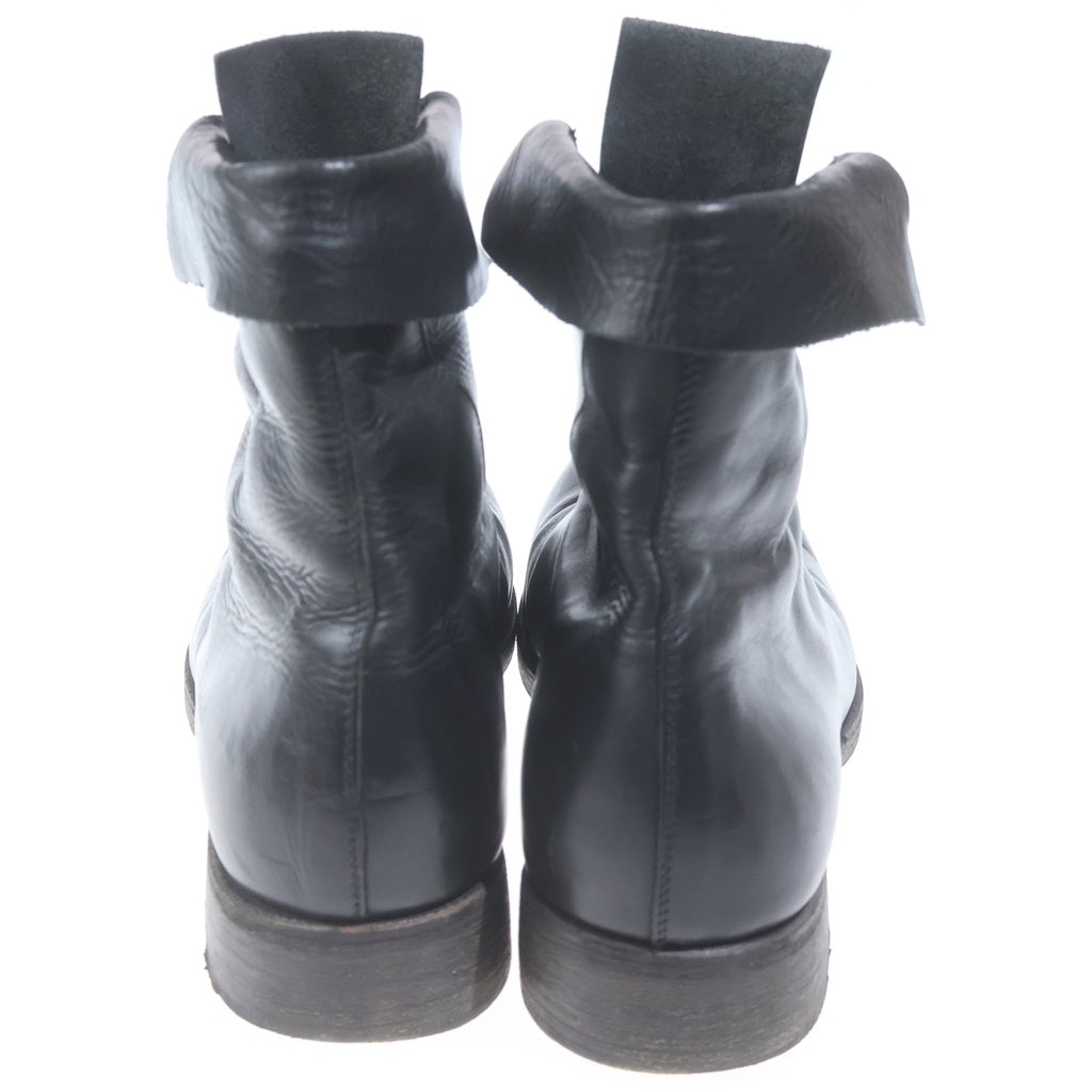 MA+(エムエークロス) レースアップ シルバー金具 ホースレザー ブーツ ブラック