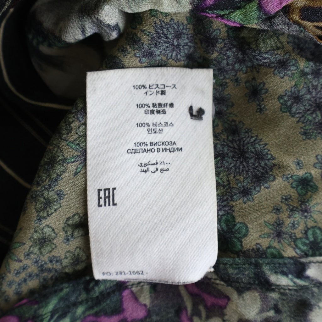 DRIES VAN NOTEN(ドリスヴァンノッテン) 23SS パッチワーク 半袖開襟シャツ オープンカラーシャツ マルチ