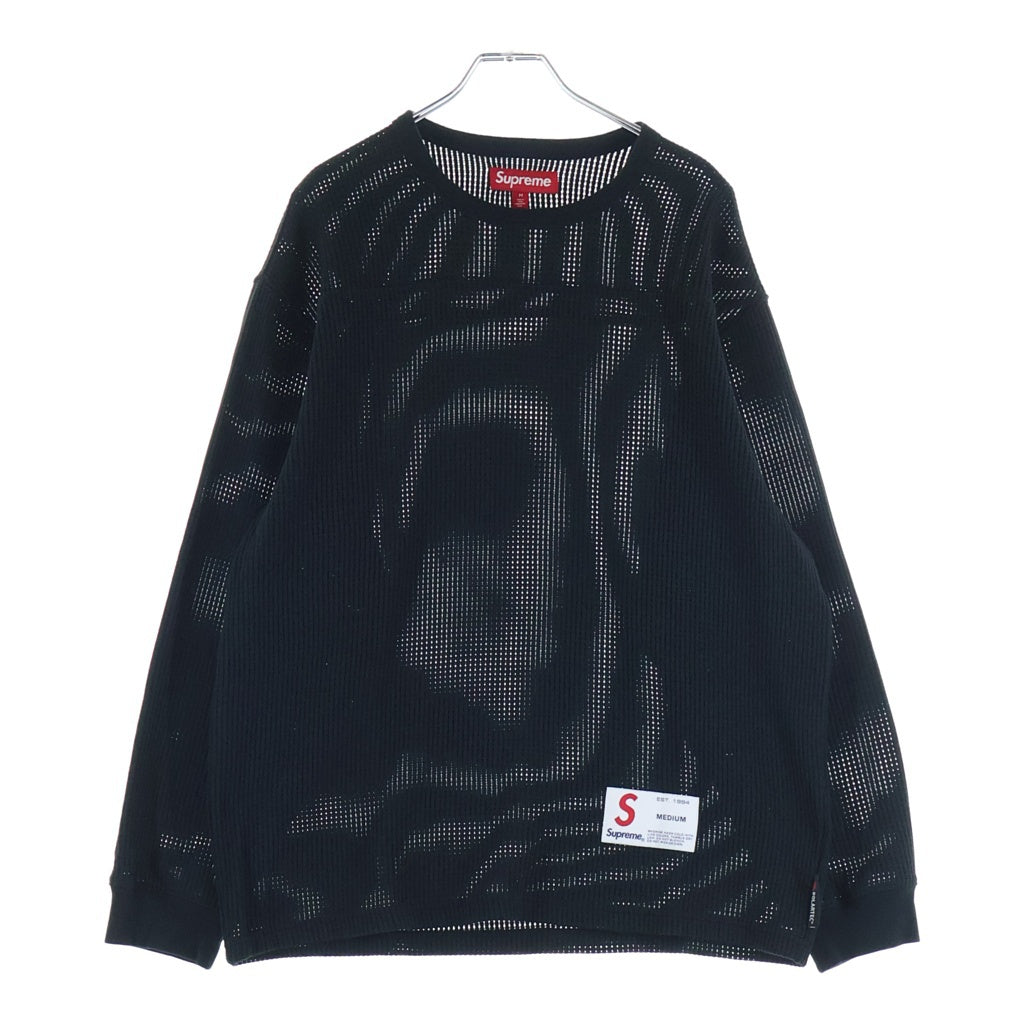 SUPREME(シュプリーム) 25SS Polartec Mesh L/S Football Top ポーラテック メッシュフットボールシャツ 長袖Tシャツ ロンT ブラック
