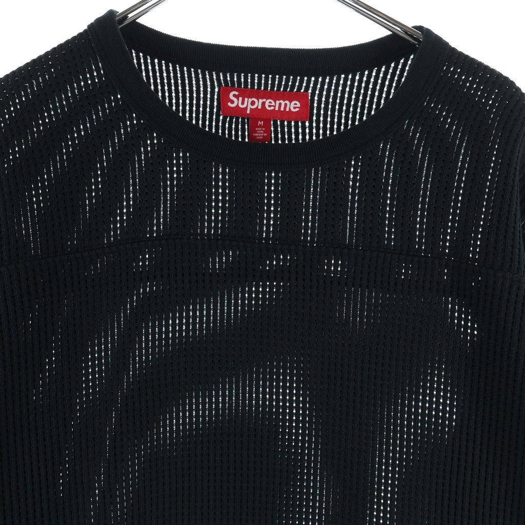 SUPREME(シュプリーム) 25SS Polartec Mesh L/S Football Top ポーラテック メッシュフットボールシャツ 長袖Tシャツ ロンT ブラック