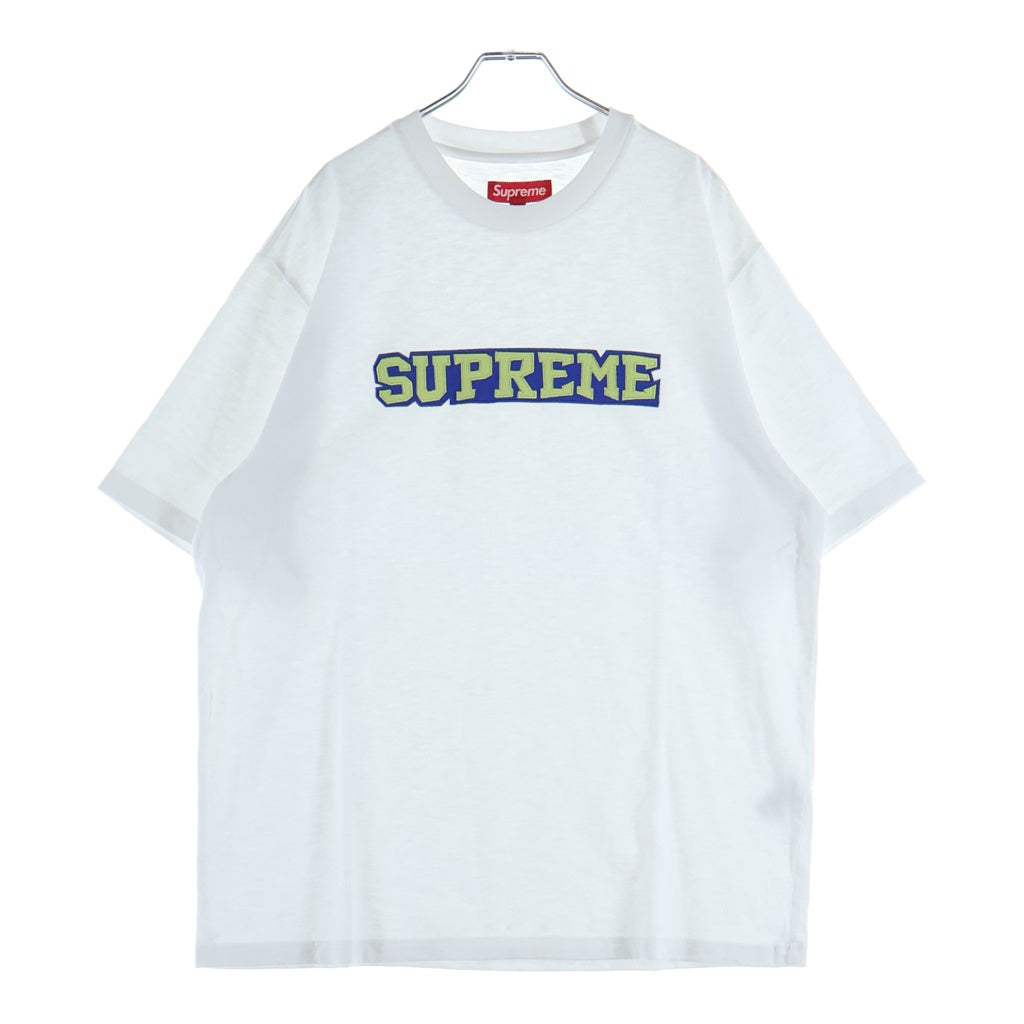 SUPREME(シュプリーム) 25SS Satin Applique S/S Top サテン アップリケ 半袖Tシャツ ホワイト
