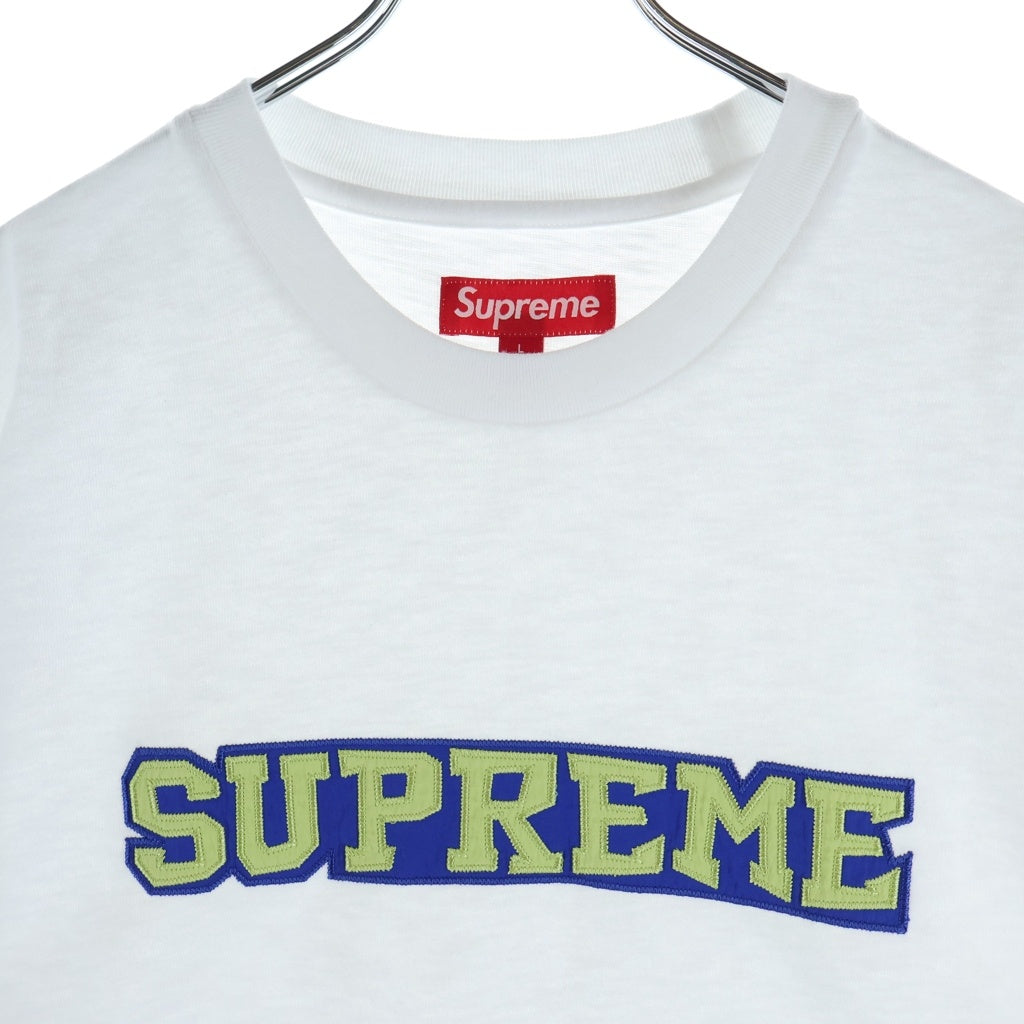 SUPREME(シュプリーム) 25SS Satin Applique S/S Top サテン アップリケ 半袖Tシャツ ホワイト
