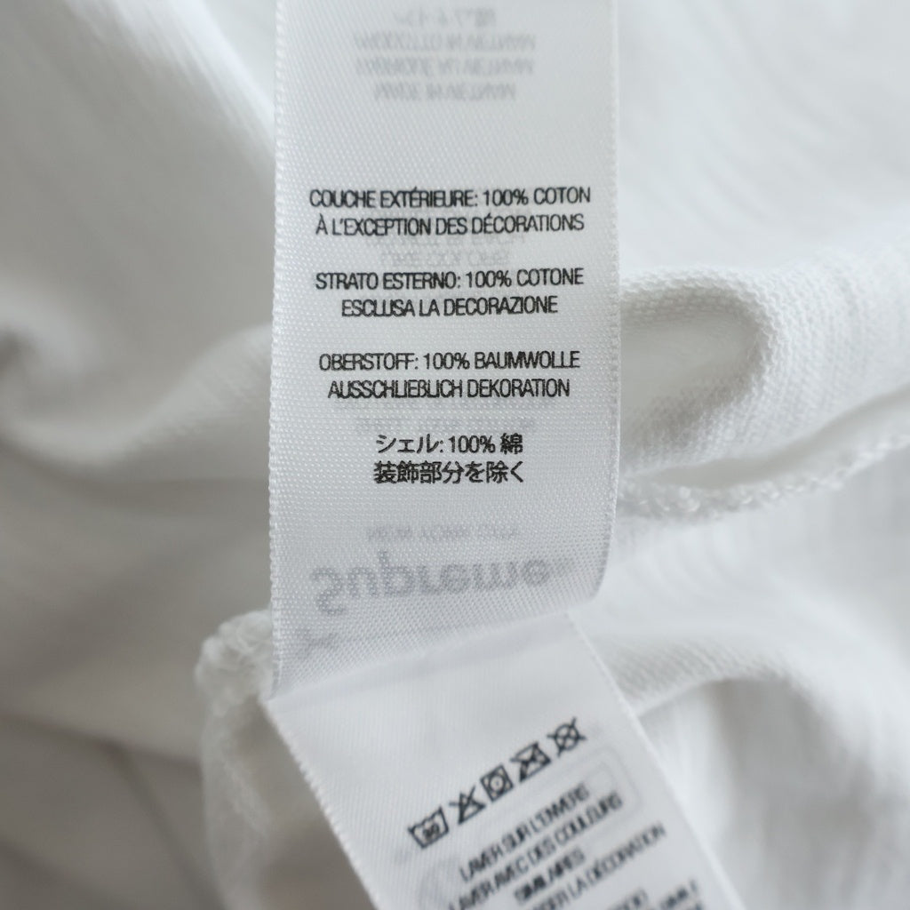SUPREME(シュプリーム) 25SS Satin Applique S/S Top サテン アップリケ 半袖Tシャツ ホワイト