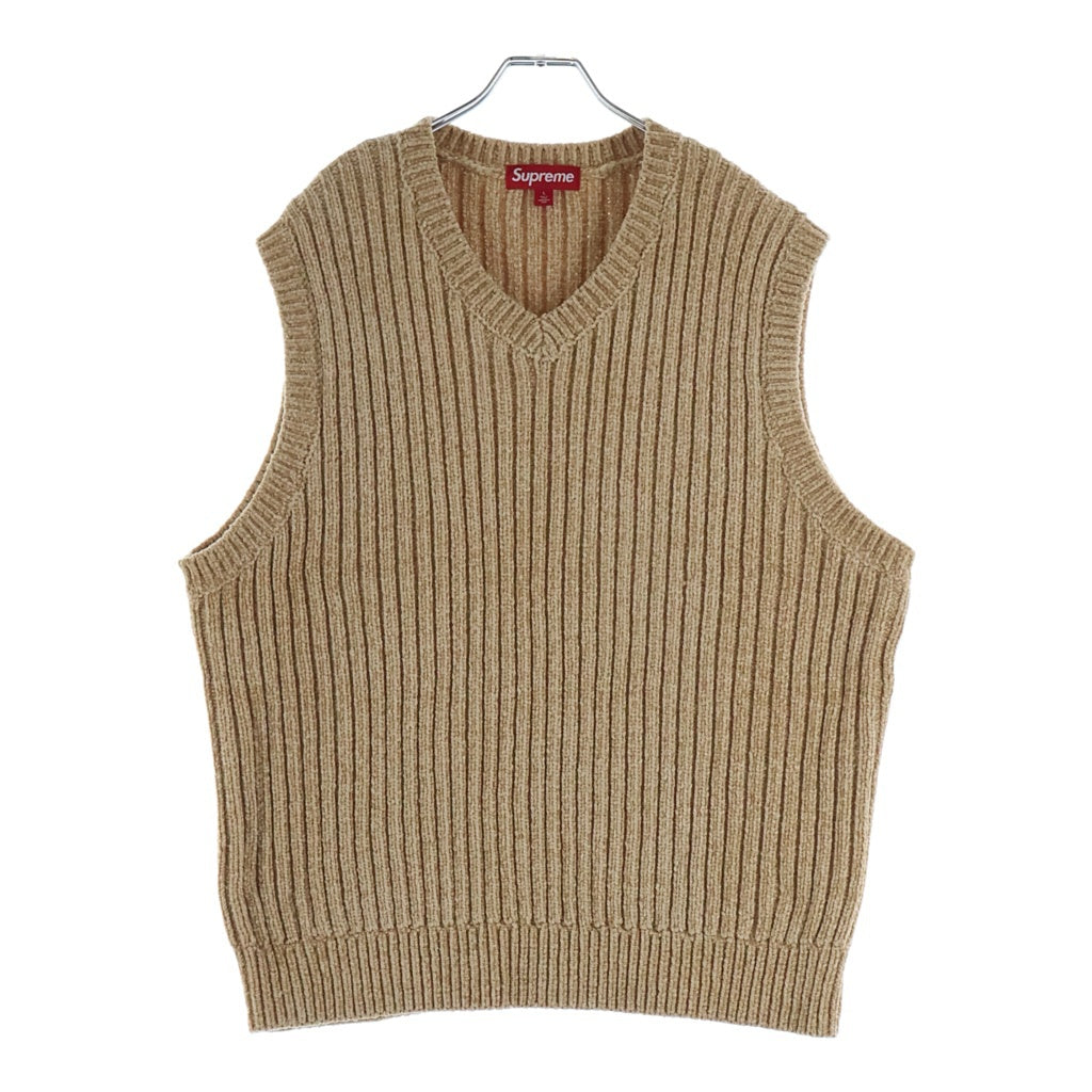SUPREME(シュプリーム) 24AW Chenille Sweater Vest Beige シェニール ニットセーター ベスト ベージュ