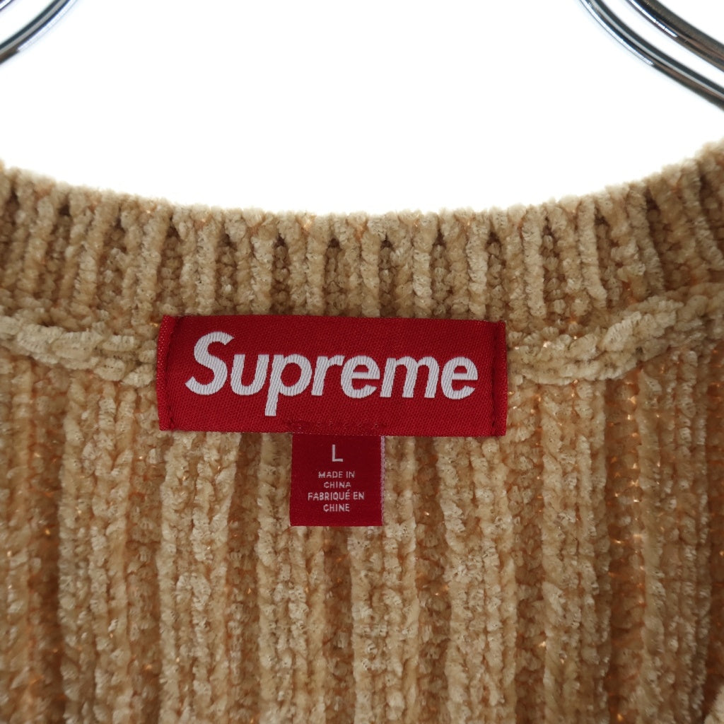 SUPREME(シュプリーム) 24AW Chenille Sweater Vest Beige シェニール ニットセーター ベスト ベージュ