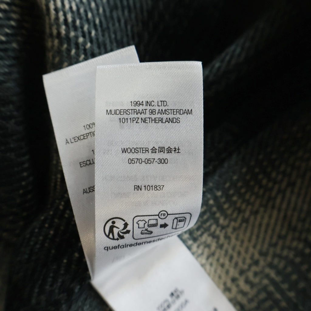 SUPREME(シュプリーム) 25AW Studded Shadow Plaid Zip Up Shirt スタッズ シャドウ プレイドジップアップ長袖シャツ ブラック
