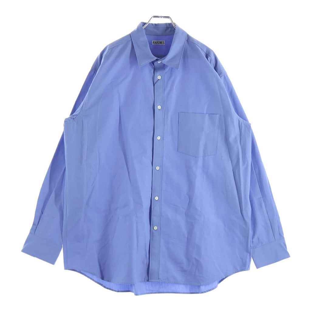 RAKINES(ラキネス) SIMPSONS POPLIN R SHIRT シンプソンズ ポップリン シャツ ポケットシャツ 襟付きシャツ ブルー 11S24SS227S