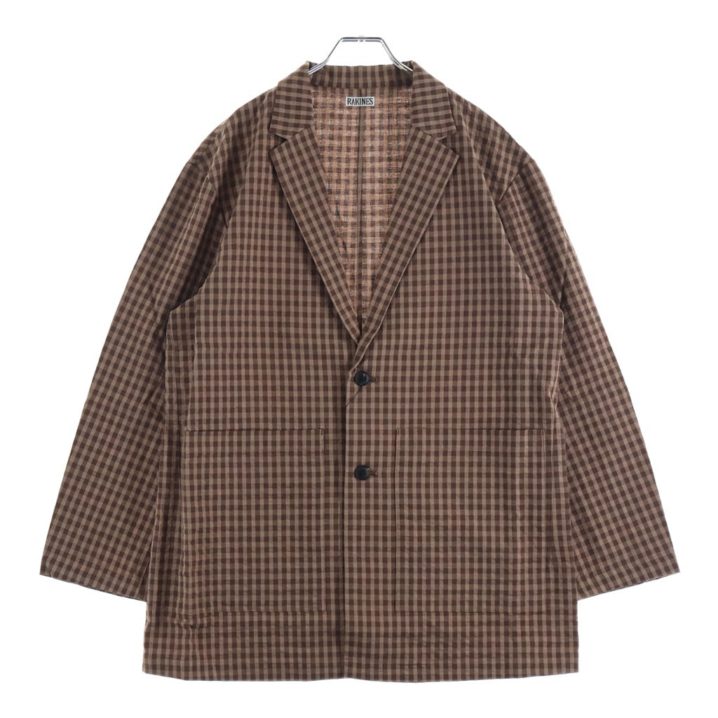 RAKINES(ラキネス) TRINITY SEERSUCKER STRANGER JACKET トリニティシアサッカートラッカージャケット シャツジャケット ブラウン 11S24SS220J