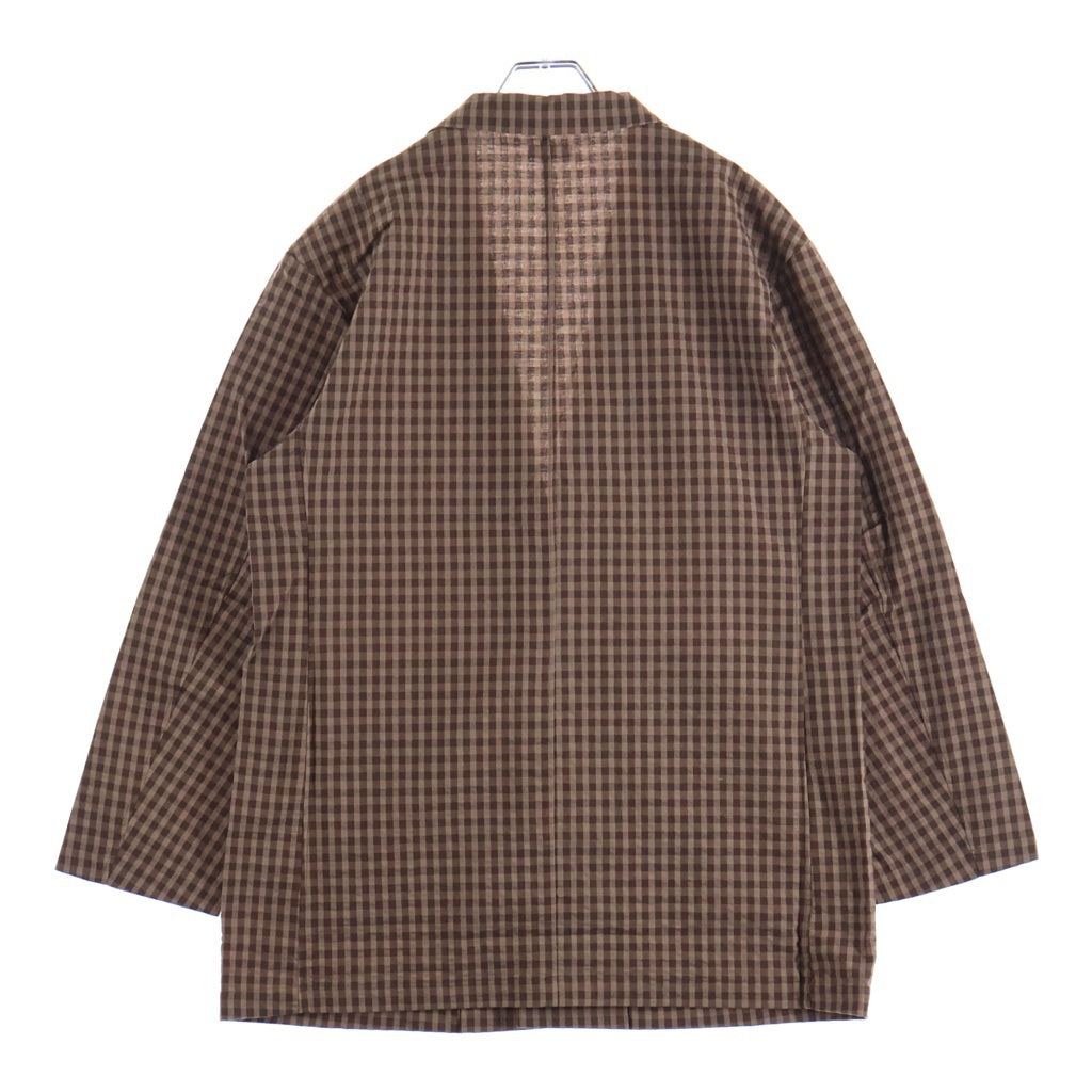 RAKINES(ラキネス) TRINITY SEERSUCKER STRANGER JACKET トリニティシアサッカートラッカージャケット シャツジャケット ブラウン 11S24SS220J