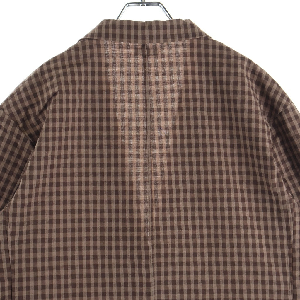 RAKINES(ラキネス) TRINITY SEERSUCKER STRANGER JACKET トリニティシアサッカートラッカージャケット シャツジャケット ブラウン 11S24SS220J