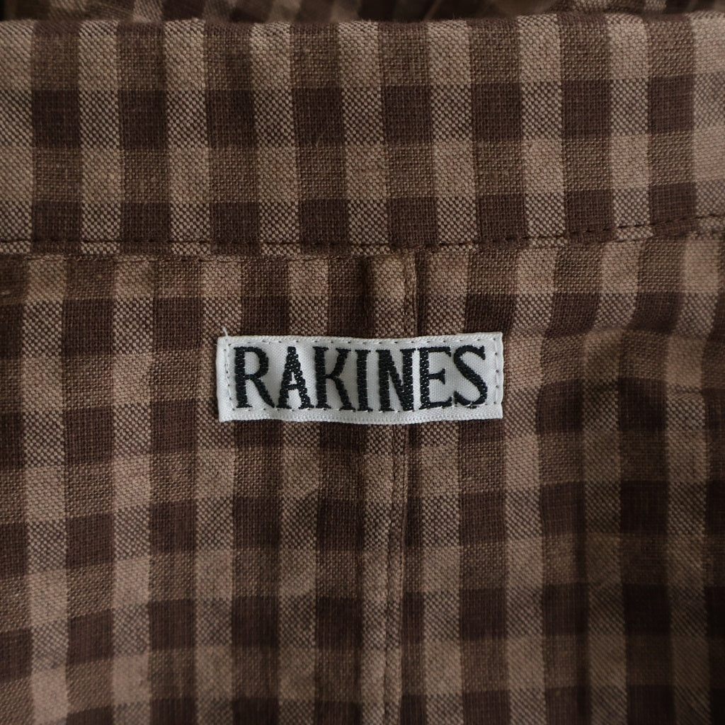 RAKINES(ラキネス) TRINITY SEERSUCKER STRANGER JACKET トリニティシアサッカートラッカージャケット シャツジャケット ブラウン 11S24SS220J