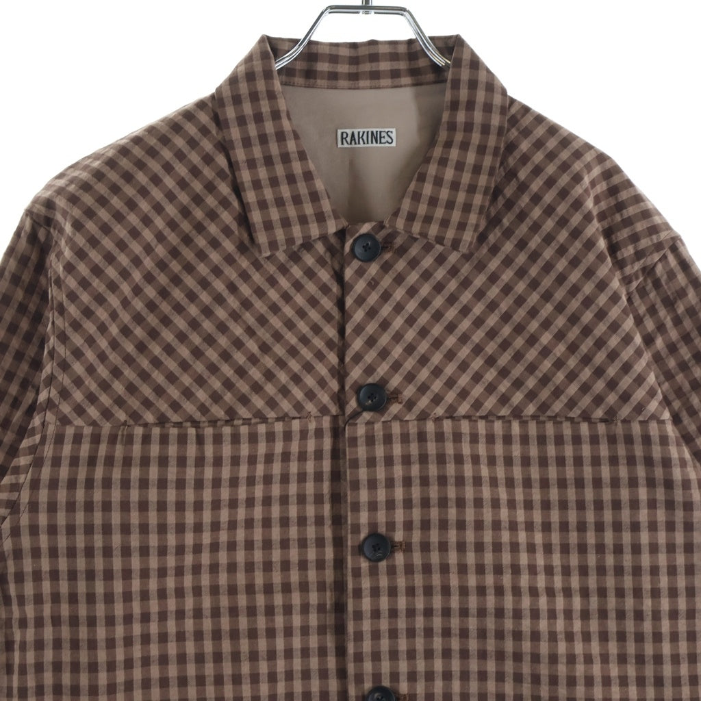 RAKINES(ラキネス) TRINITY SEERSUCKER STRANGER JACKET トリニティシアサッカートラッカージャケット シャツジャケット ブラウン 11S24SS219B