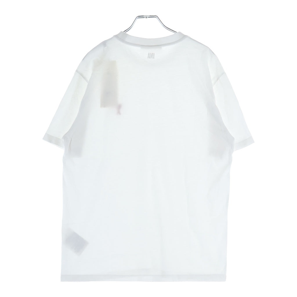 AMI Alexandre Mattiussi(アミアレクサンドルマテュッシ) T-Shirt ハートロゴ刺繍 半袖Tシャツ ホワイト BFHJ108.723 BFHJ108.723