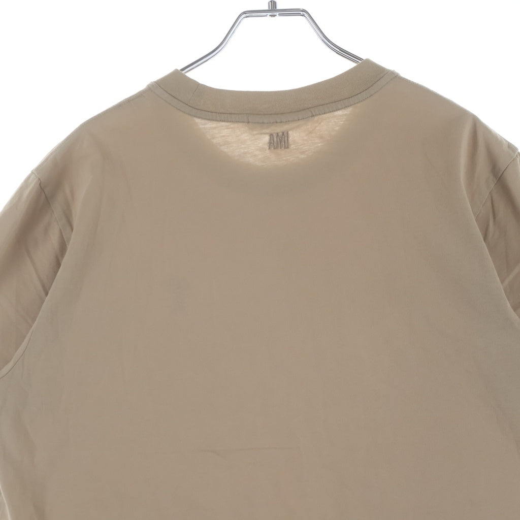 AMI Alexandre Mattiussi(アミアレクサンドルマテュッシ) T-Shirt ハートロゴ刺繍 半袖Tシャツ ベージュ A21HJ108.723