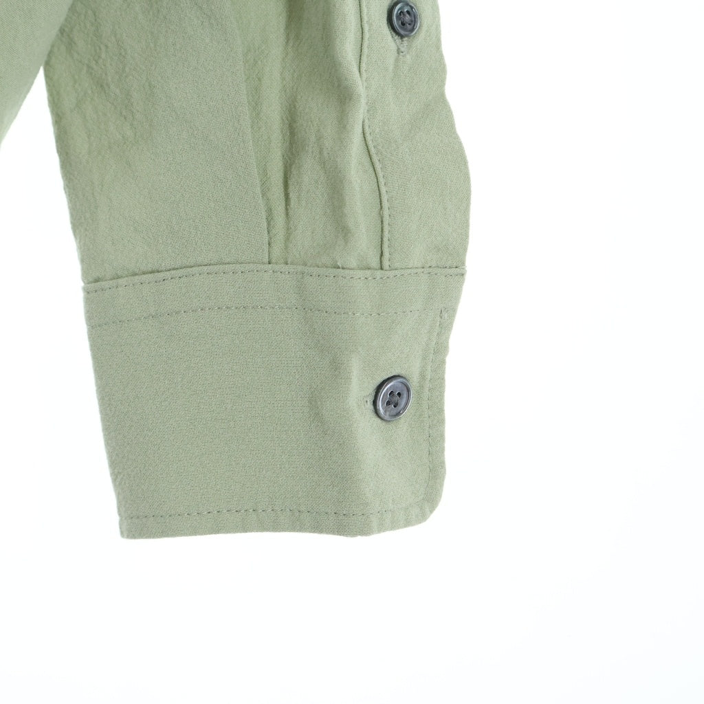 AMI Alexandre Mattiussi(アミアレクサンドルマテュッシ) Boxy Fit Shirt ハートロゴ刺繍 長袖シャツ カーキ USH140.CO0062