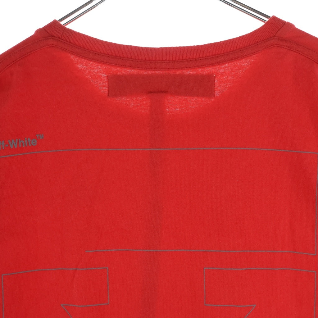 OFF-WHITE(オフホワイト) 19AW Unfinished T-Shirt 半袖Tシャツ レッド OMAA027E19185003 OMAA027E19185003