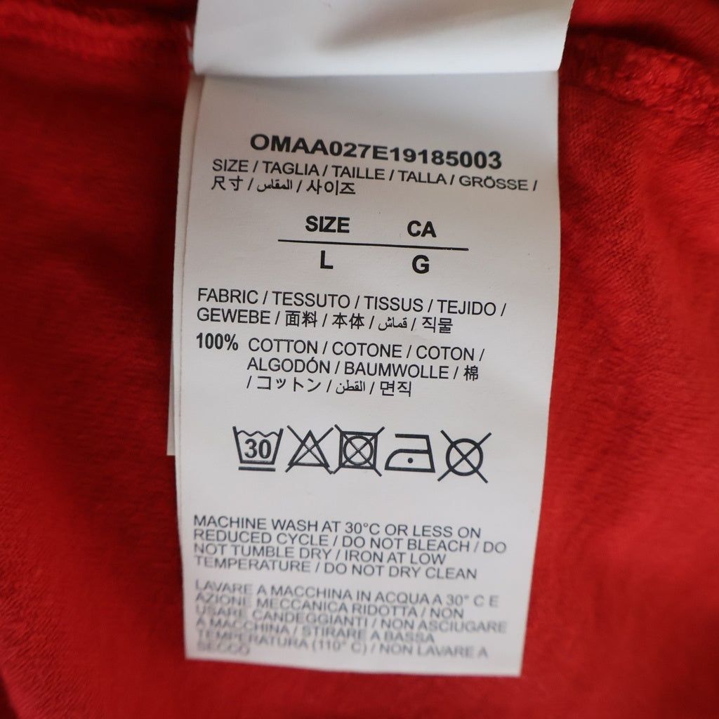 OFF-WHITE(オフホワイト) 19AW Unfinished T-Shirt 半袖Tシャツ レッド OMAA027E19185003 OMAA027E19185003