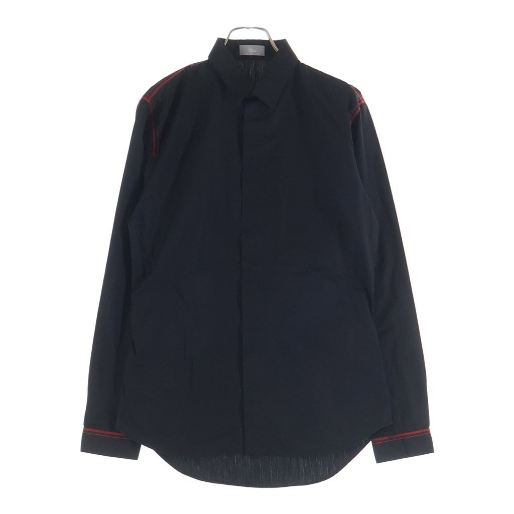 DIOR(ディオール) Shirt ステッチ 長袖比翼シャツ ブラック 563C528A1581