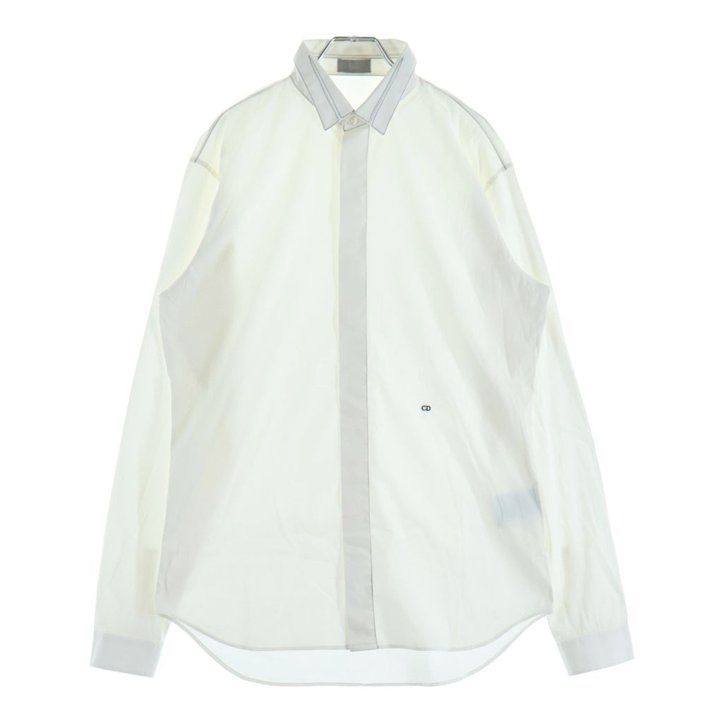 DIOR(ディオール) Shirt CDロゴ刺繍 長袖シャツ ホワイト 763C522Y1223