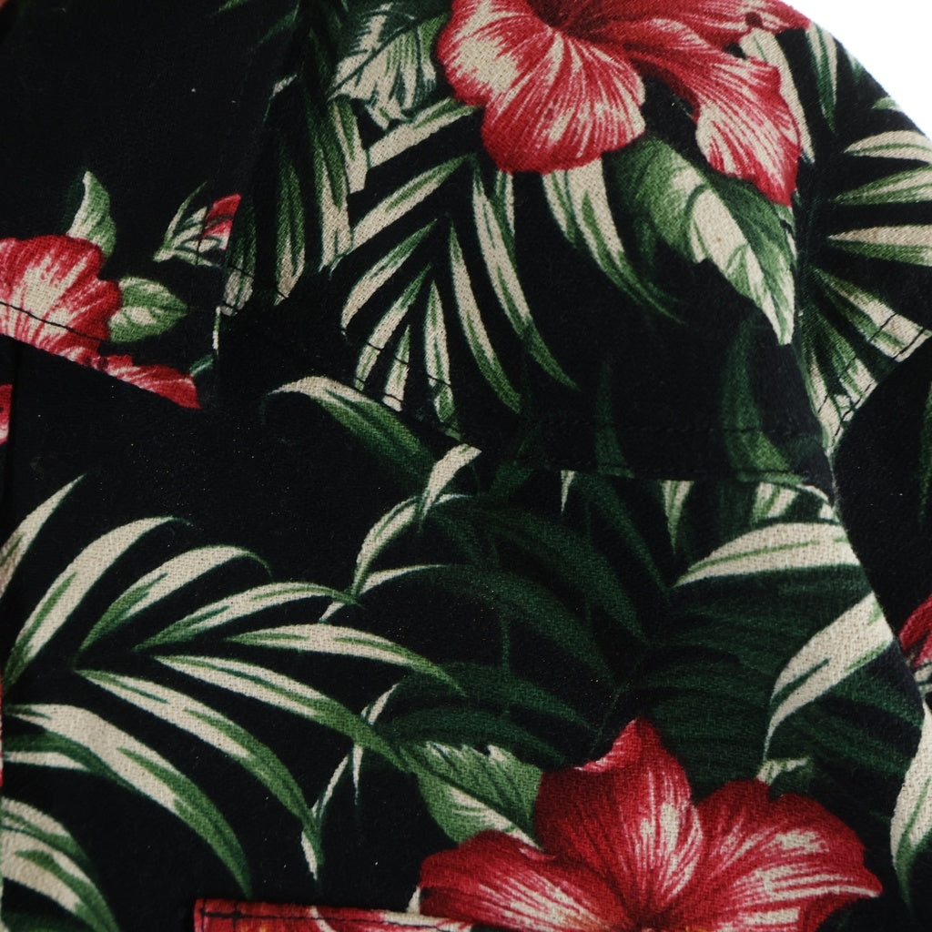 OFF-WHITE(オフホワイト) 14SS Floral Shirt フローラル 花柄長袖シャツ ブラック