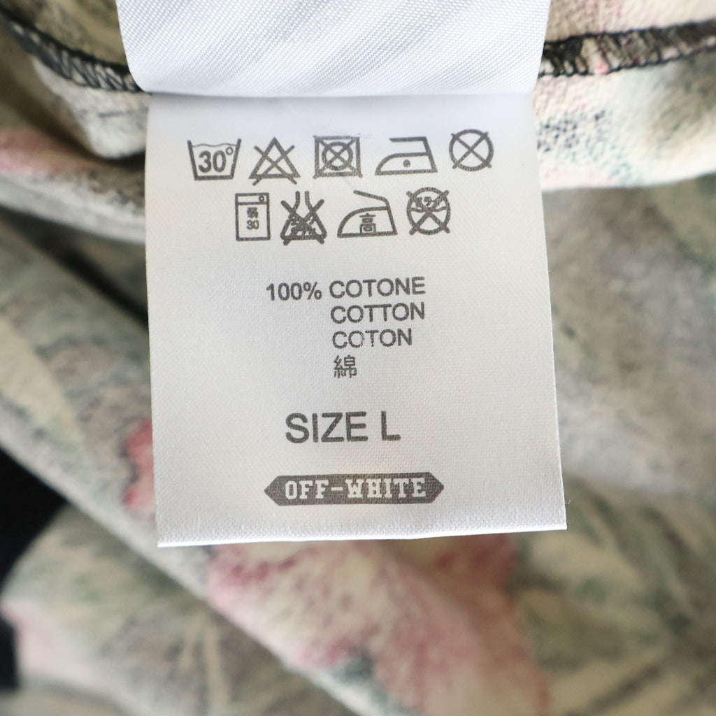 OFF-WHITE(オフホワイト) 14SS Floral Shirt フローラル 花柄長袖シャツ ブラック