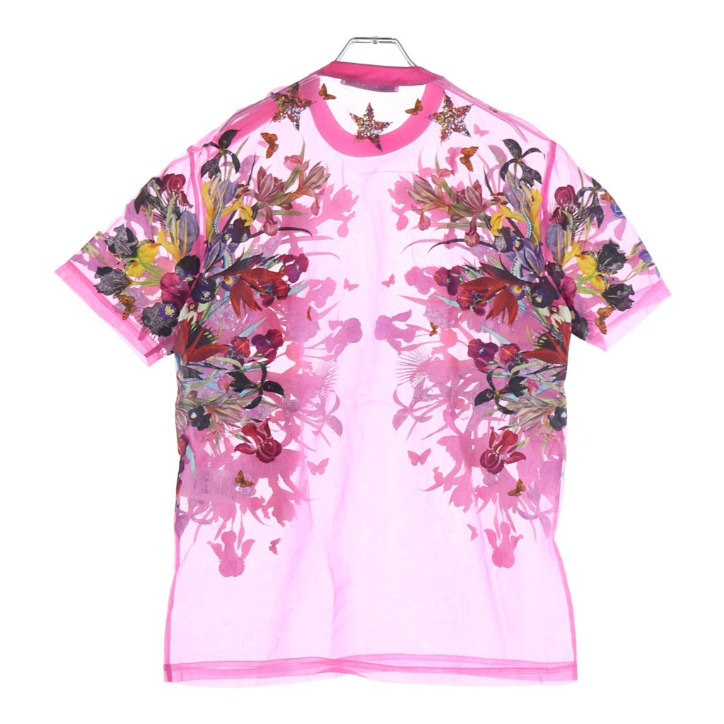 GIVENCHY(ジバンシィ) Floral Sheer T-Shirt 花柄 シアー半袖Tシャツ ピンク 16A 7024 382