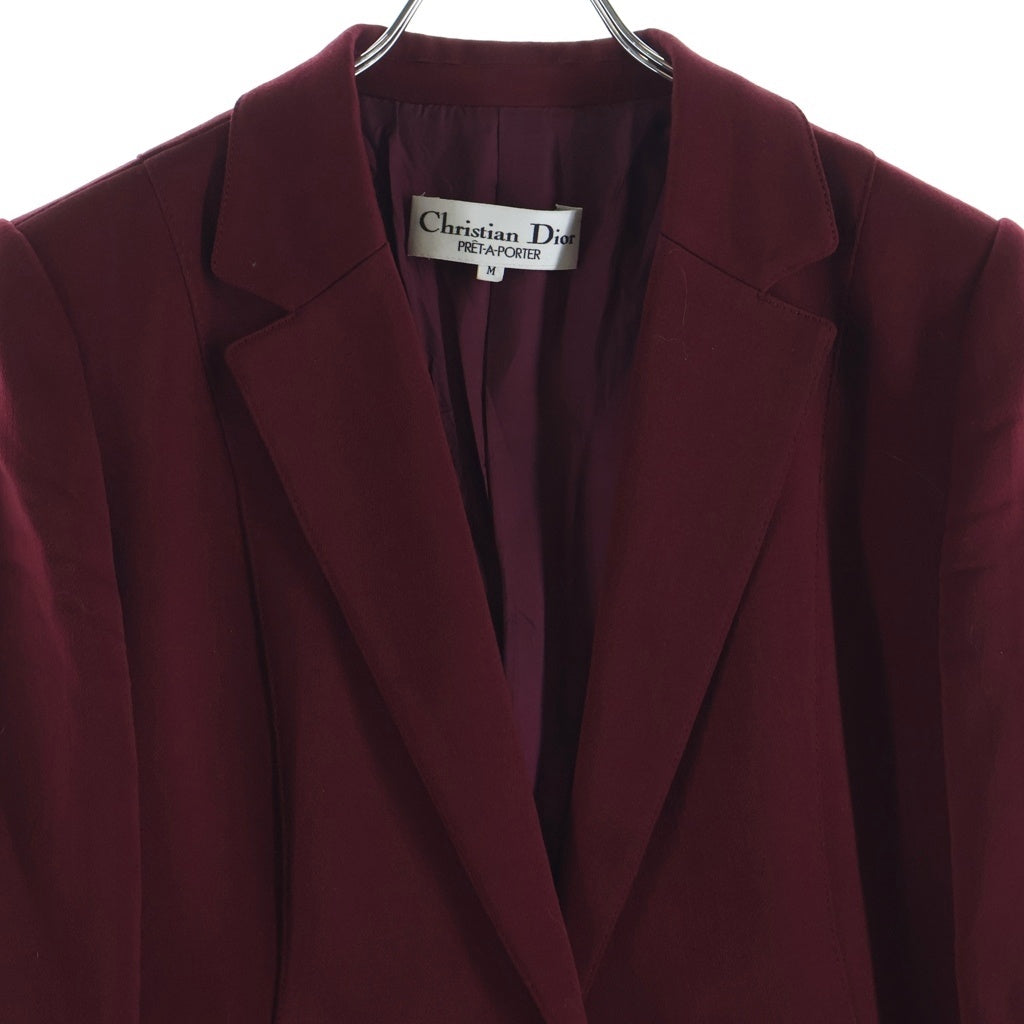 Christian Dior(クリスチャンディオール) ~90S PRET-A-PORTER 1B Wool Tailored Jacket プレタポルテ ウールテーラードジャケット バーガンディー