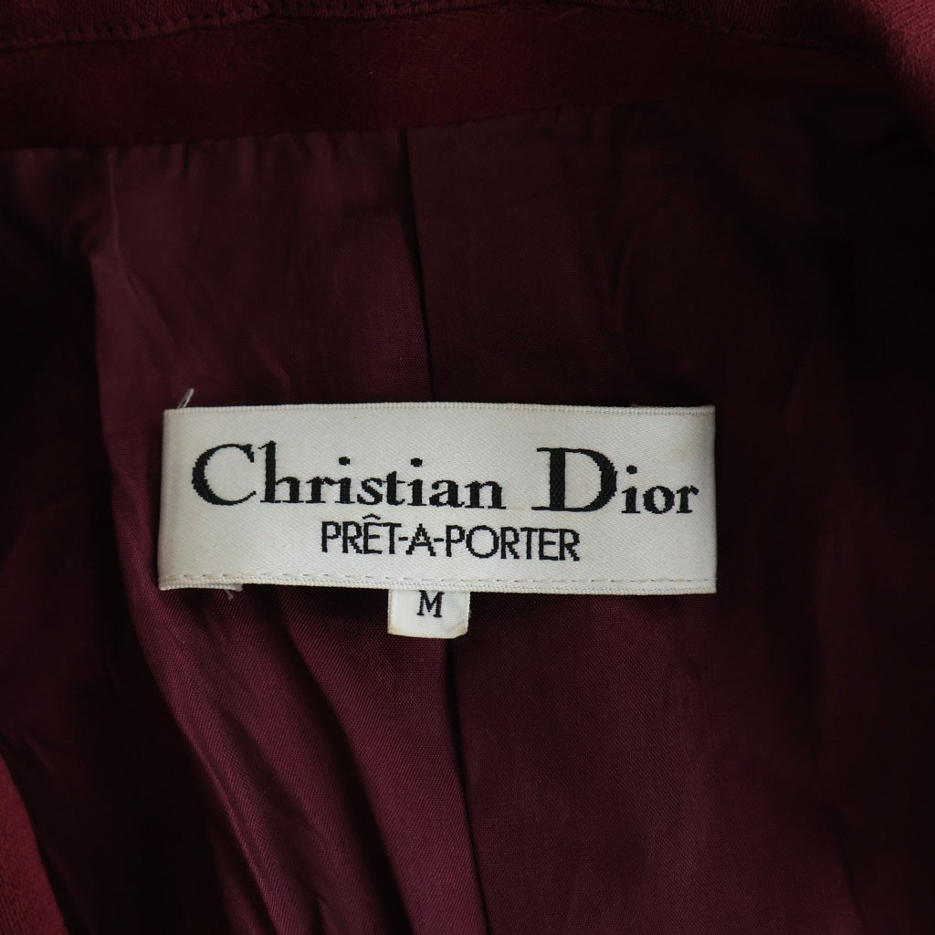 Christian Dior(クリスチャンディオール) ~90S PRET-A-PORTER 1B Wool Tailored Jacket プレタポルテ ウールテーラードジャケット バーガンディー