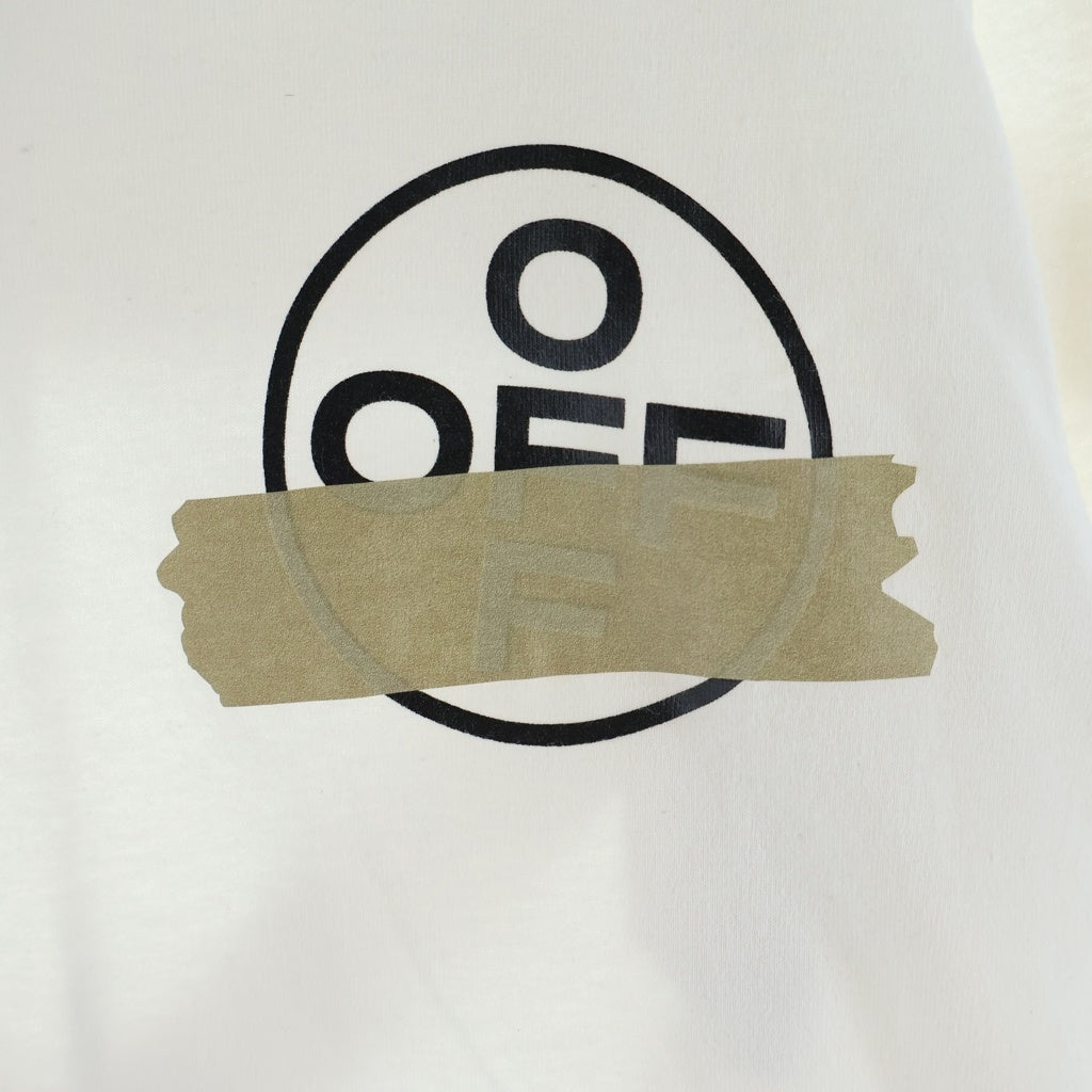 OFF-WHITE(オフホワイト) 20SS Tape Arrow L/S T-Shirt テープロゴ 長袖Tシャツ ロンT ホワイト OMAB001R20185002 OMAB001R20185002