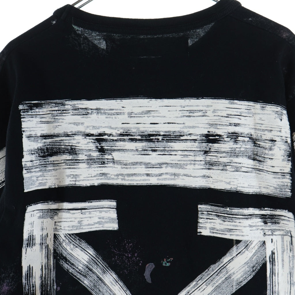 OFF-WHITE(オフホワイト) 17AW Diag Galaxy Blushed L/S T-Shirt ギャラクシー 長袖Tシャツ ロンT ブラック OMAB001F17620030 OMAB001F17620030