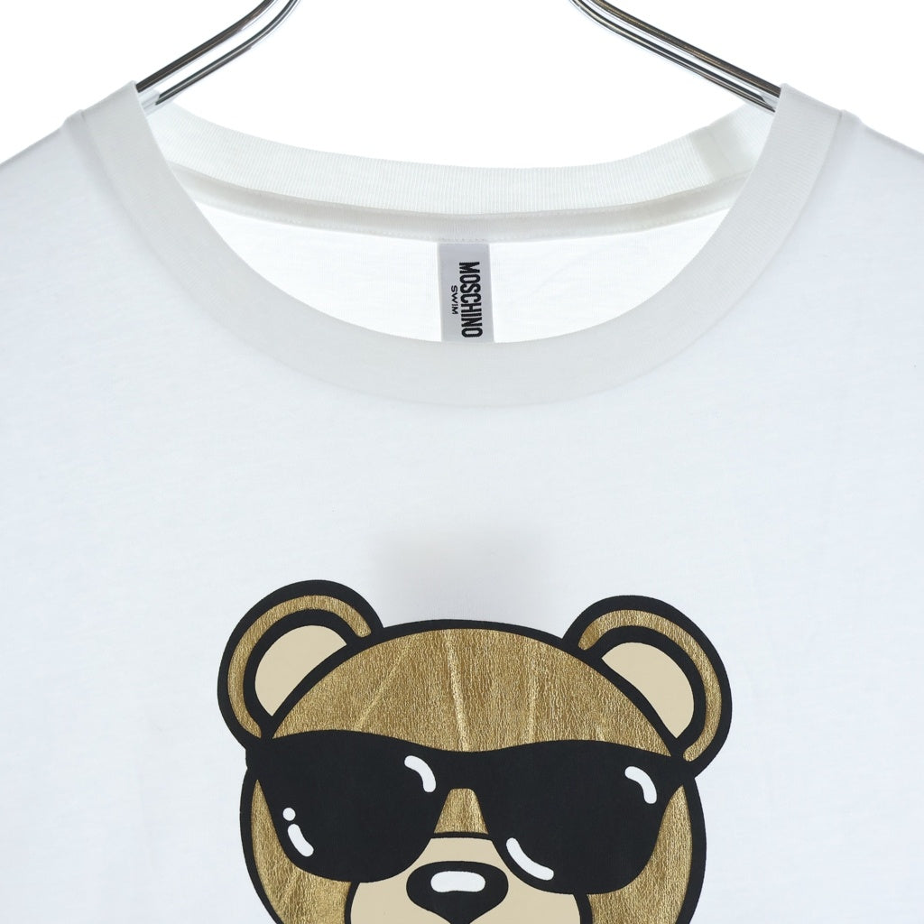 MOSCHINO(モスキーノ) Bear T-Shirt サングラス ゴールドベア 半袖Tシャツ ホワイト