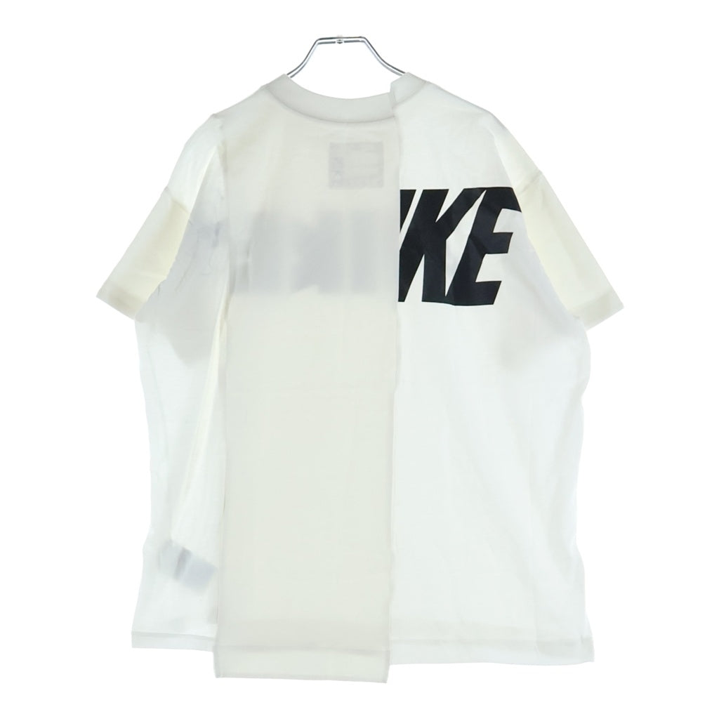 Sacai(サカイ) ×NIKE T-Shirt 再構築 ドッキングTシャツ ホワイト CD6311-100 CD6311-100
