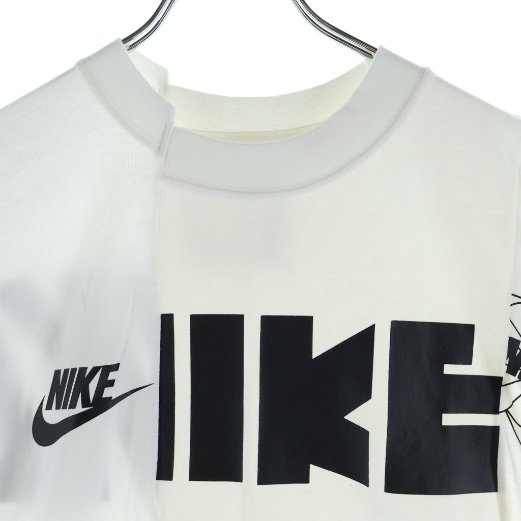 Sacai(サカイ) ×NIKE T-Shirt 再構築 ドッキングTシャツ ホワイト CD6311-100 CD6311-100