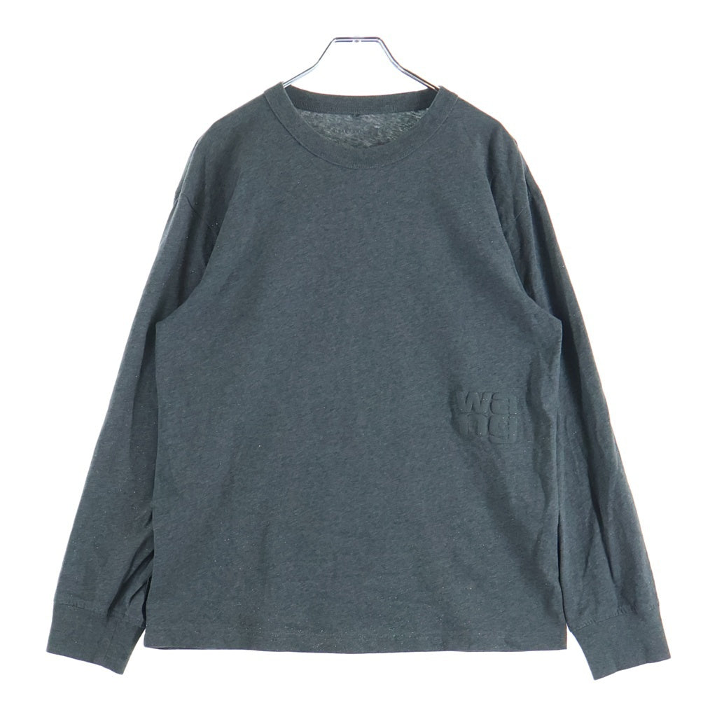 ALEXANDER WANG(アレキサンダーワン) L/S T-Shirt グリッター加工 長袖Tシャツ ロンT グレー