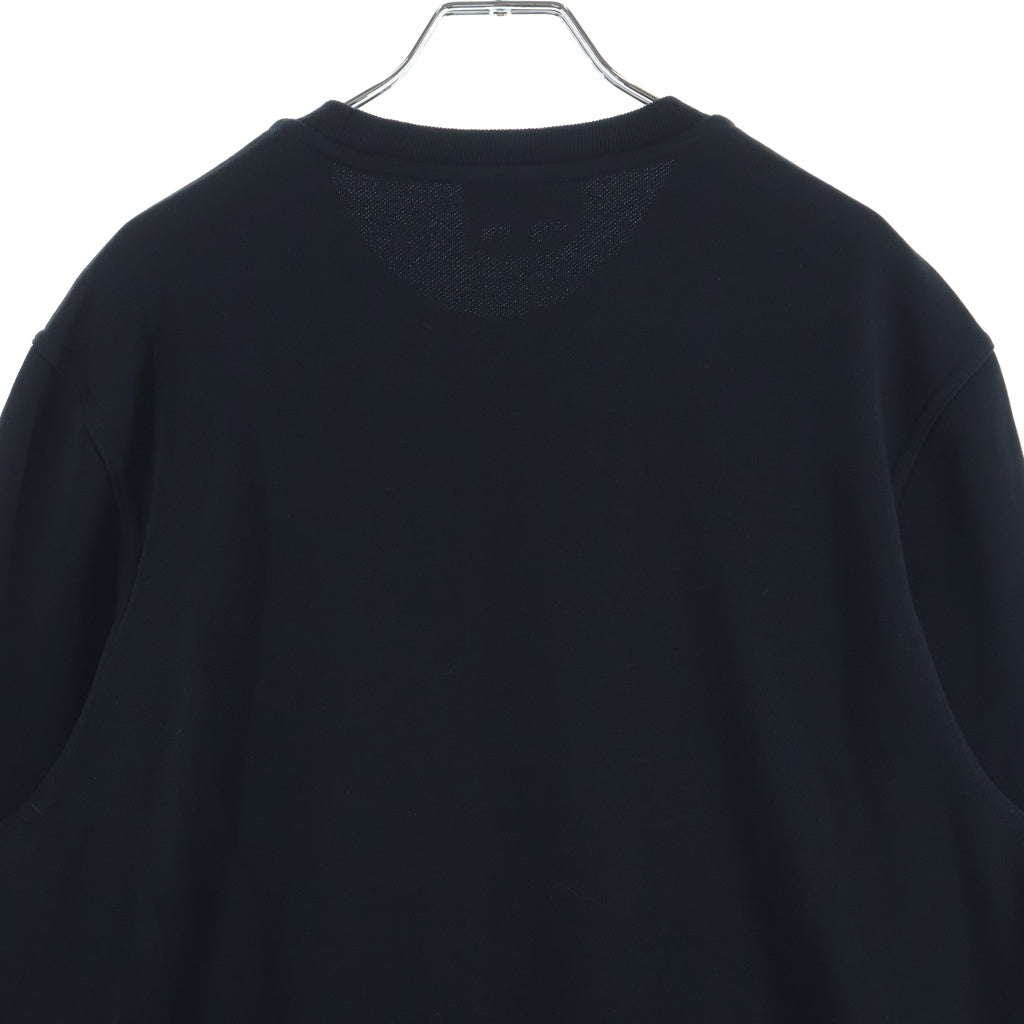 HERMES(エルメス) Ex-Libris Dragon Sweatshirt エクスリブリス ドラゴン レザーパッチ クルーネックスウェットトレーナー ブラック