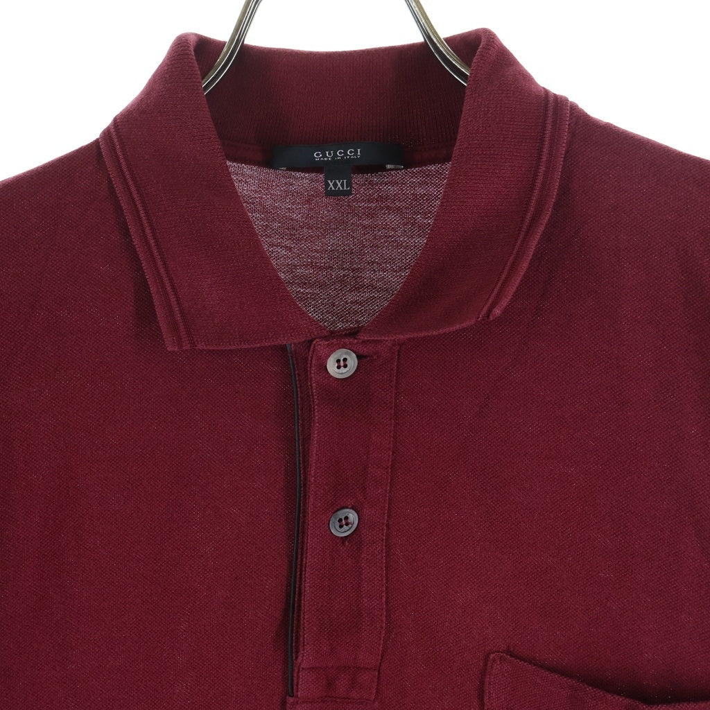 GUCCI(グッチ) Polo Shirt 半袖ポロシャツ バーガンディー 387923 X5518 387923 X5518