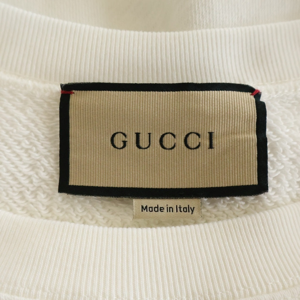 GUCCI(グッチ) Graphic Printed Sweatshirt クルーネックスウェットトレーナー ホワイト 617964 XJDW9 617964 XJDW9
