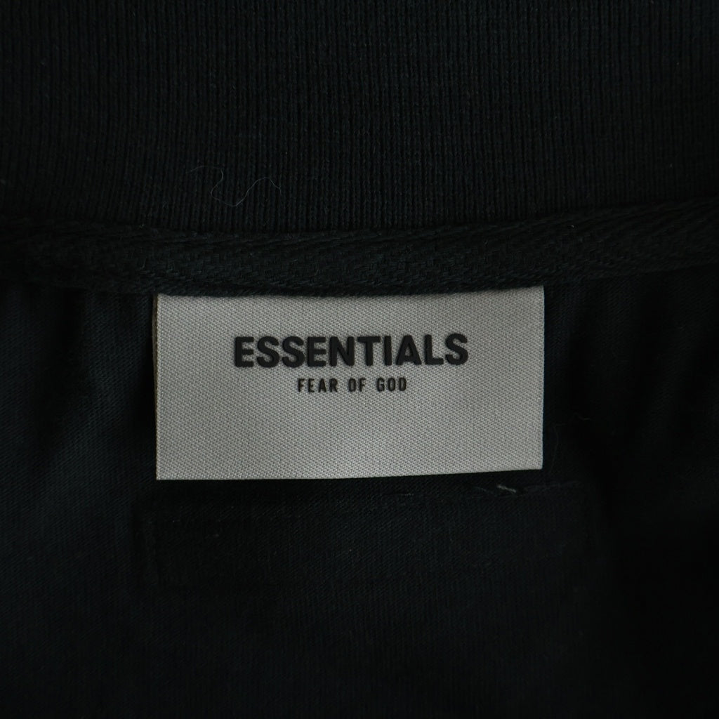 FEAR OF GOD ESSENTIALS(フィアオブゴッド エッセンシャルズ) S/S POLO SHIRT ラバーロゴ 半袖ポロシャツ ブラック