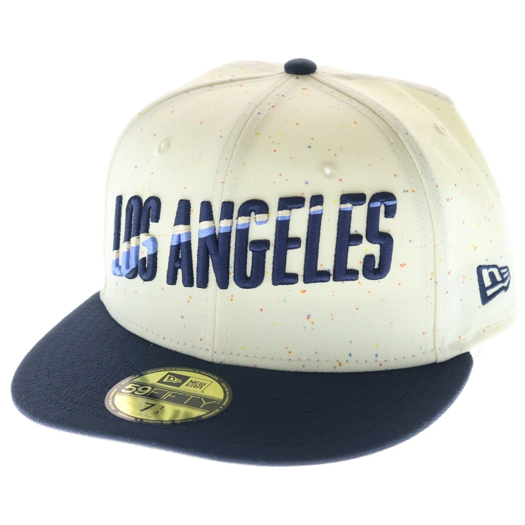 NEW ERA(ニューエラ) ×MLB ドジャース シティコネクト ロゴデザイン キャップ 帽子 59FIFTY ネイビー/アイボリー
