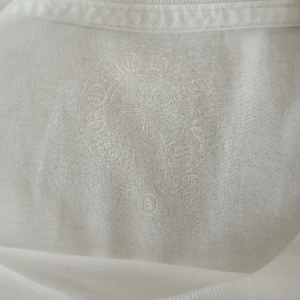 CHROME HEARTS(クロムハーツ) CHクロス TEE バックプリント 長袖Tシャツ カットソー ロングスリーブ ホワイト