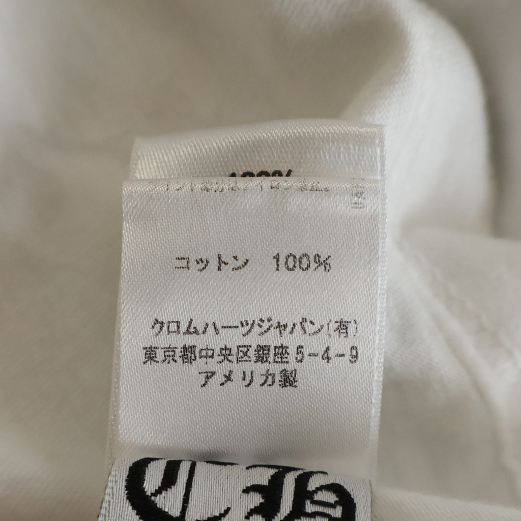 CHROME HEARTS(クロムハーツ) CHクロス TEE バックプリント 長袖Tシャツ カットソー ロングスリーブ ホワイト