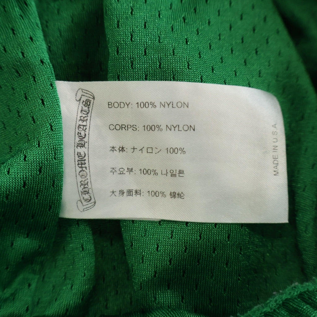 CHROME HEARTS(クロムハーツ) MESH WARM UP JERSEY メッシュ バーシティー ジャージー CHプリントメッシュ ハーフパンツ グリーン