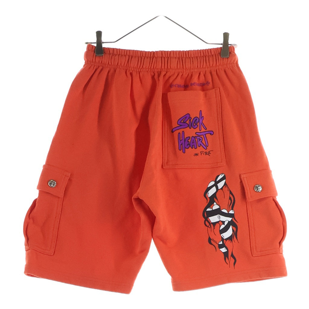 CHROME HEARTS(クロムハーツ) × MATTY BOY Sadistic Lipstick Half Pants ×マッティボーイ サディスティック リップスティック ハーフパンツ ショーツ クロスボール チョンパー刺繍 レッド