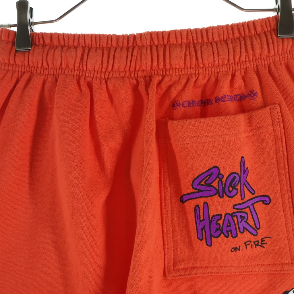CHROME HEARTS(クロムハーツ) × MATTY BOY Sadistic Lipstick Half Pants ×マッティボーイ サディスティック リップスティック ハーフパンツ ショーツ クロスボール チョンパー刺繍 レッド