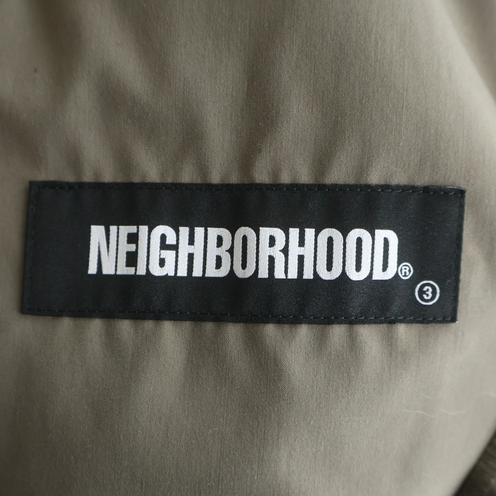 NEIGHBORHOOD(ネイバーフッド) 22SS POLY STAND/E-JK フロントロゴ ナイロンジャケット 221AQNH-JKM01 ベージュ