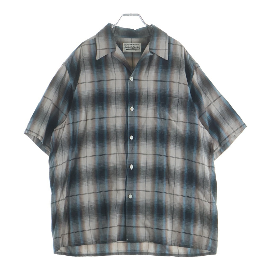 WACKO MARIA(ワコマリア) 24SS OMBRE CHECK OPEN COLLAR SHIRT チェック オープンカラー半袖シャツ マルチカラー 24SS-WMS-0C11