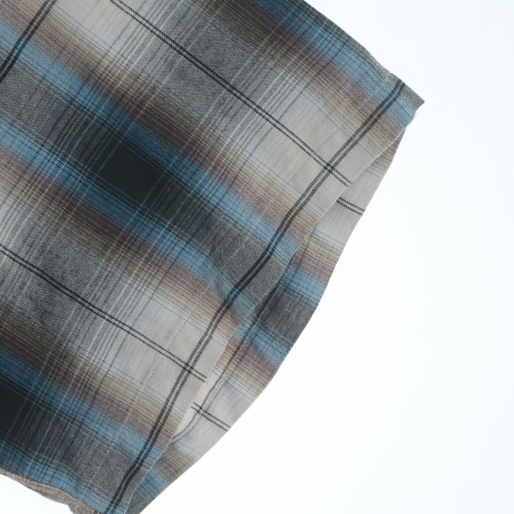WACKO MARIA(ワコマリア) 24SS OMBRE CHECK OPEN COLLAR SHIRT チェック オープンカラー半袖シャツ マルチカラー 24SS-WMS-0C11