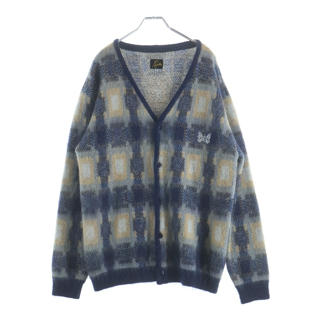 Needles(ニードルス) 22AW ×KITH Mohair Sheidan Cardigan キス モヘア シェリダンニットカーディガン ブルー